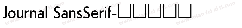 Journal SansSerif字体转换